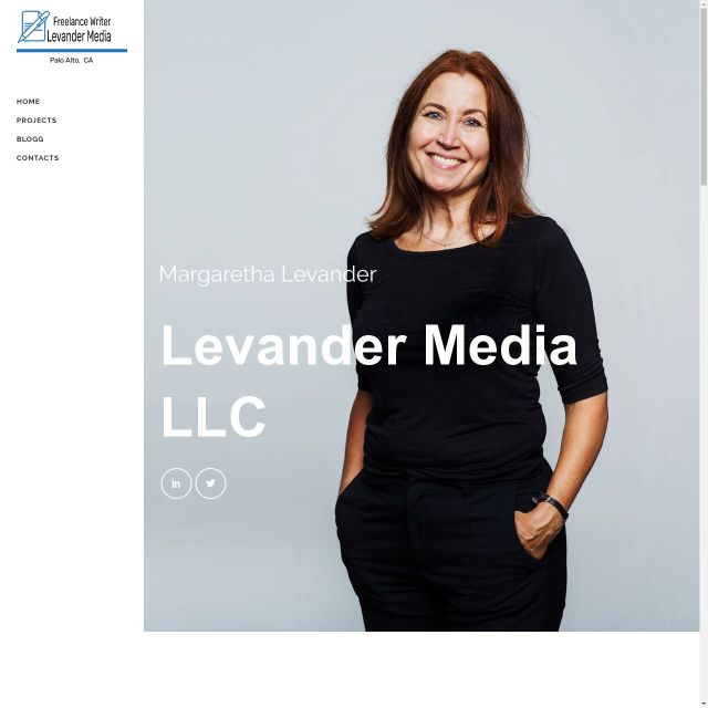 Hemsida frilansjournalist Levander Media LLC